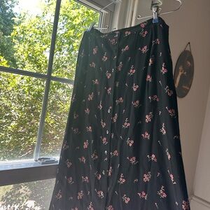 90s Floral Button down Skirt